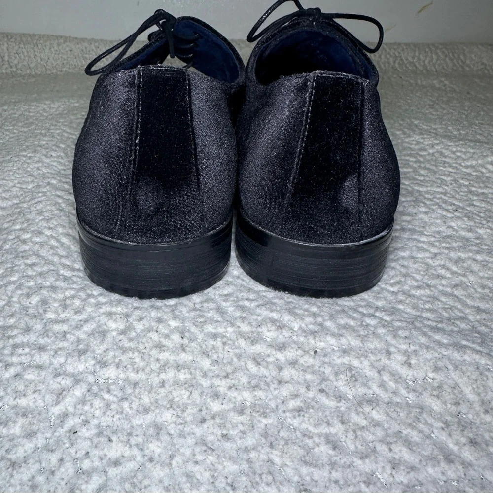 Steve Madden Classic Men’s Markus Black Velvet Oxford Shoes Size 12 Festive